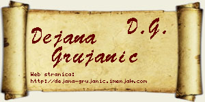 Dejana Grujanić vizit kartica